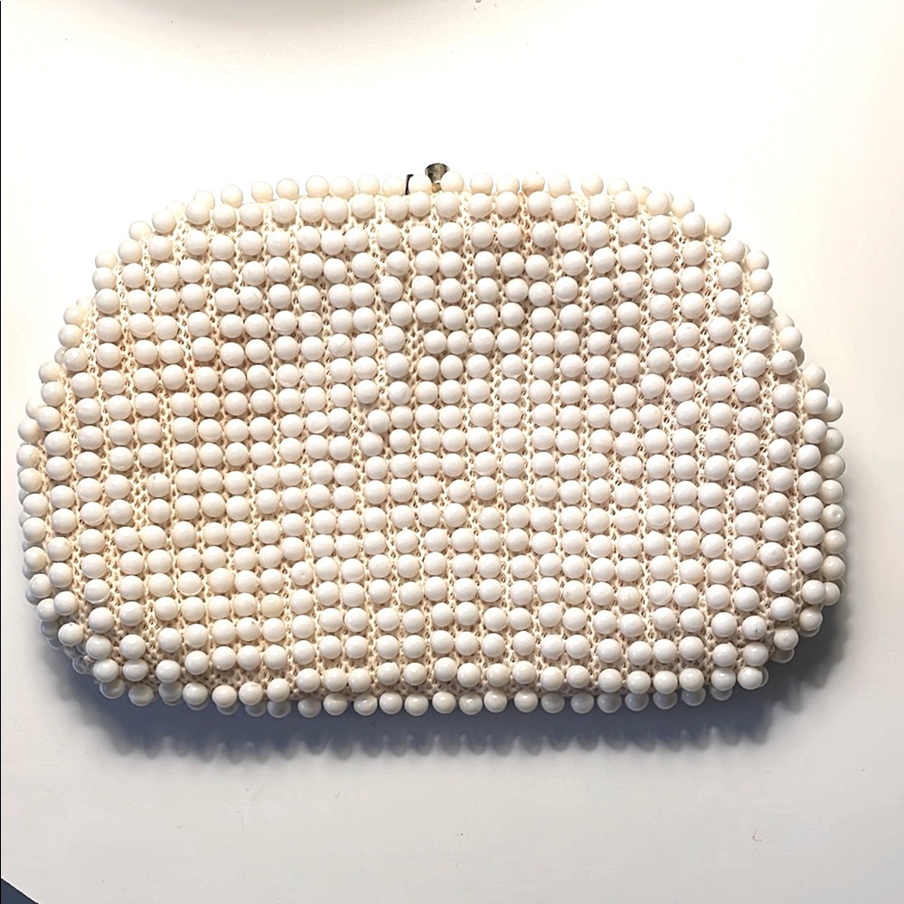VINTAGE Pearl Beaded Clutch